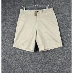 J. Crew Shorts Mens Size Size 31x9 Beige Portsider Chino Flat Front NWT‎